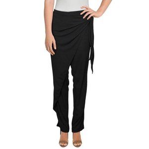 Polo Ralph Lauren Women's Black Wrap Apron Pants Plus Petite Size 3XP